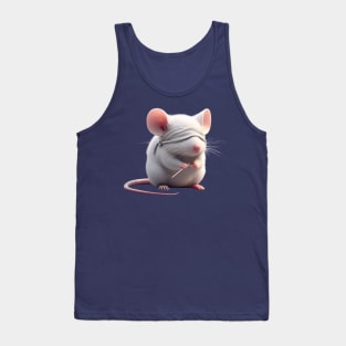 blind white mouse Tank Top